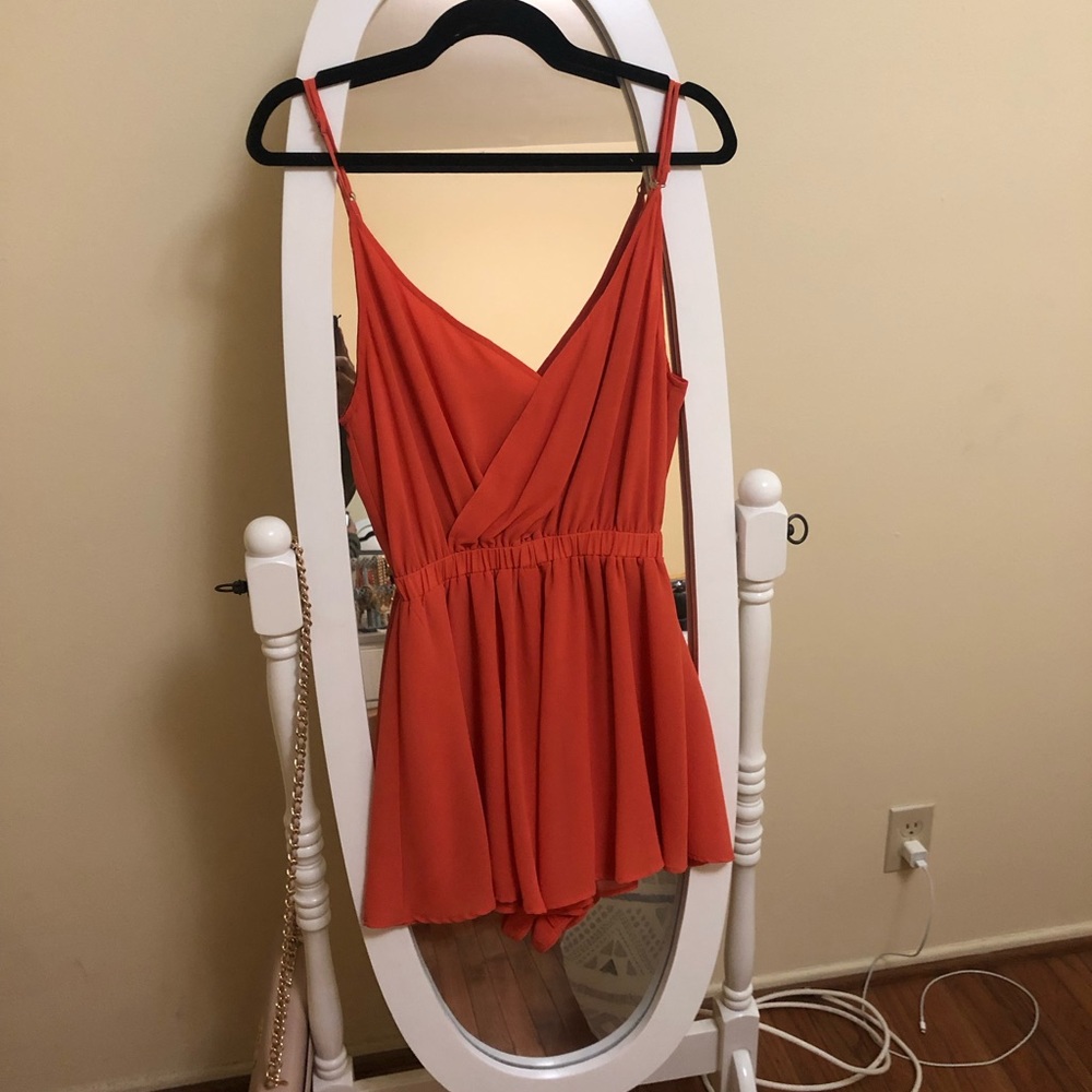 Show Me Your Mumu Coral Romper-Dress